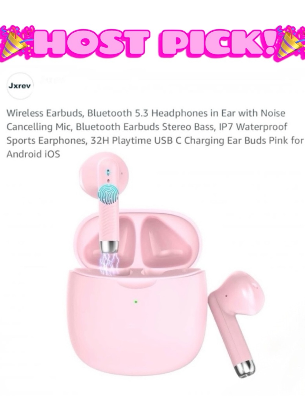 NEW WIRELESS EARBUDS! PORTABLE, EASY TO USE, NOISE CANCEL, & MORE! COLOR: P…